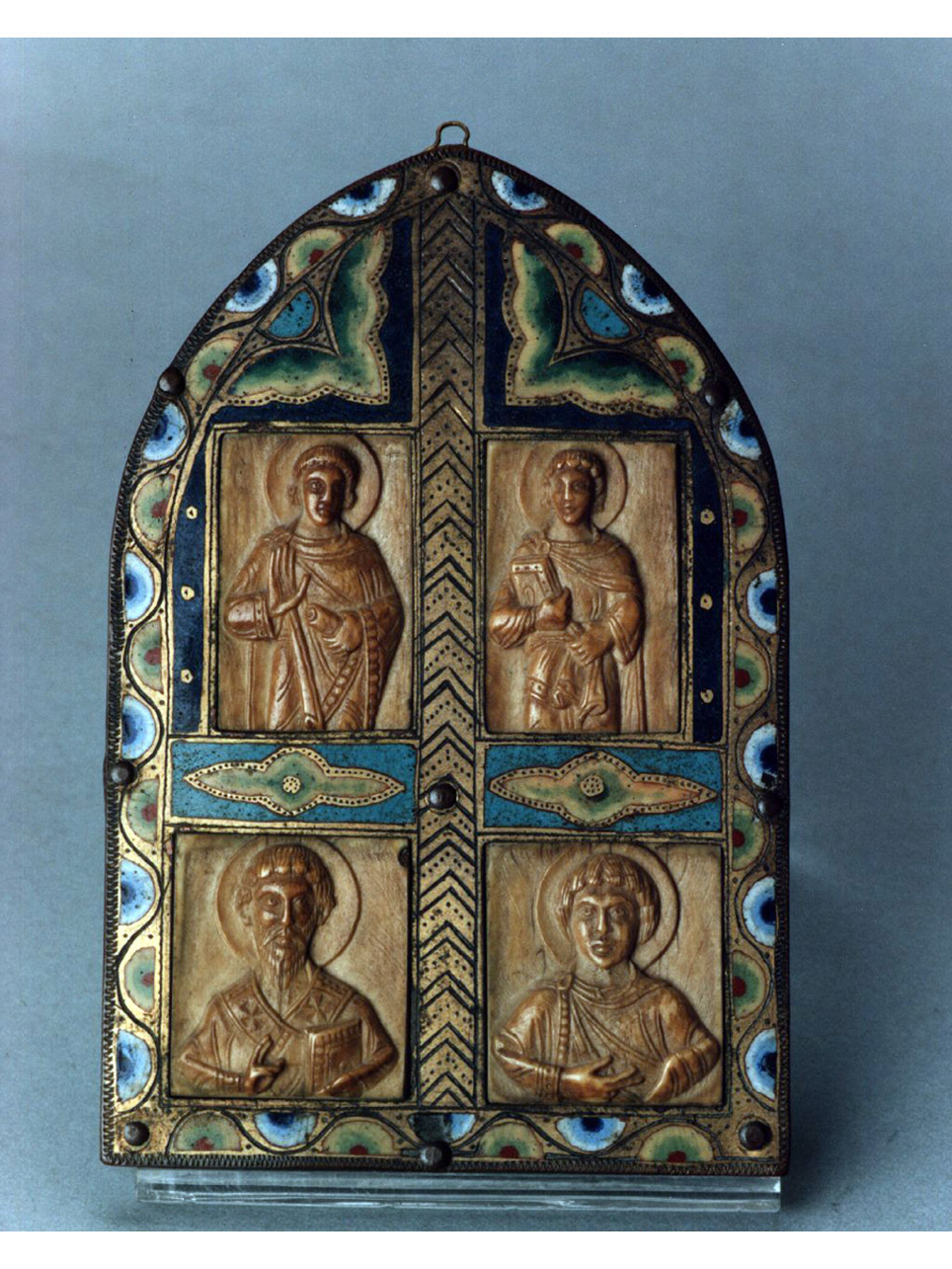 Santi (placca) - manifattura di Limoges (sec. XII)