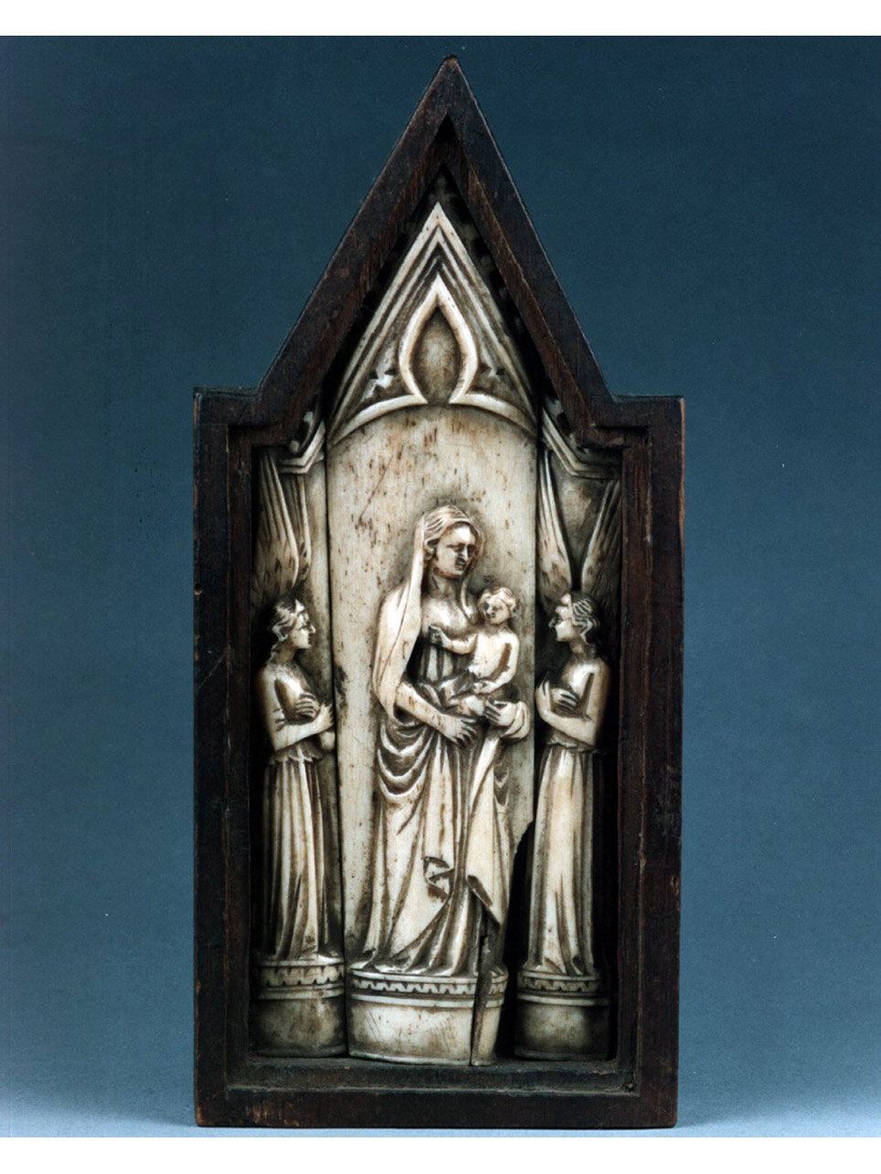 Madonna con Bambino e angeli (anconetta) - bottega veneta (primo quarto sec. XV)