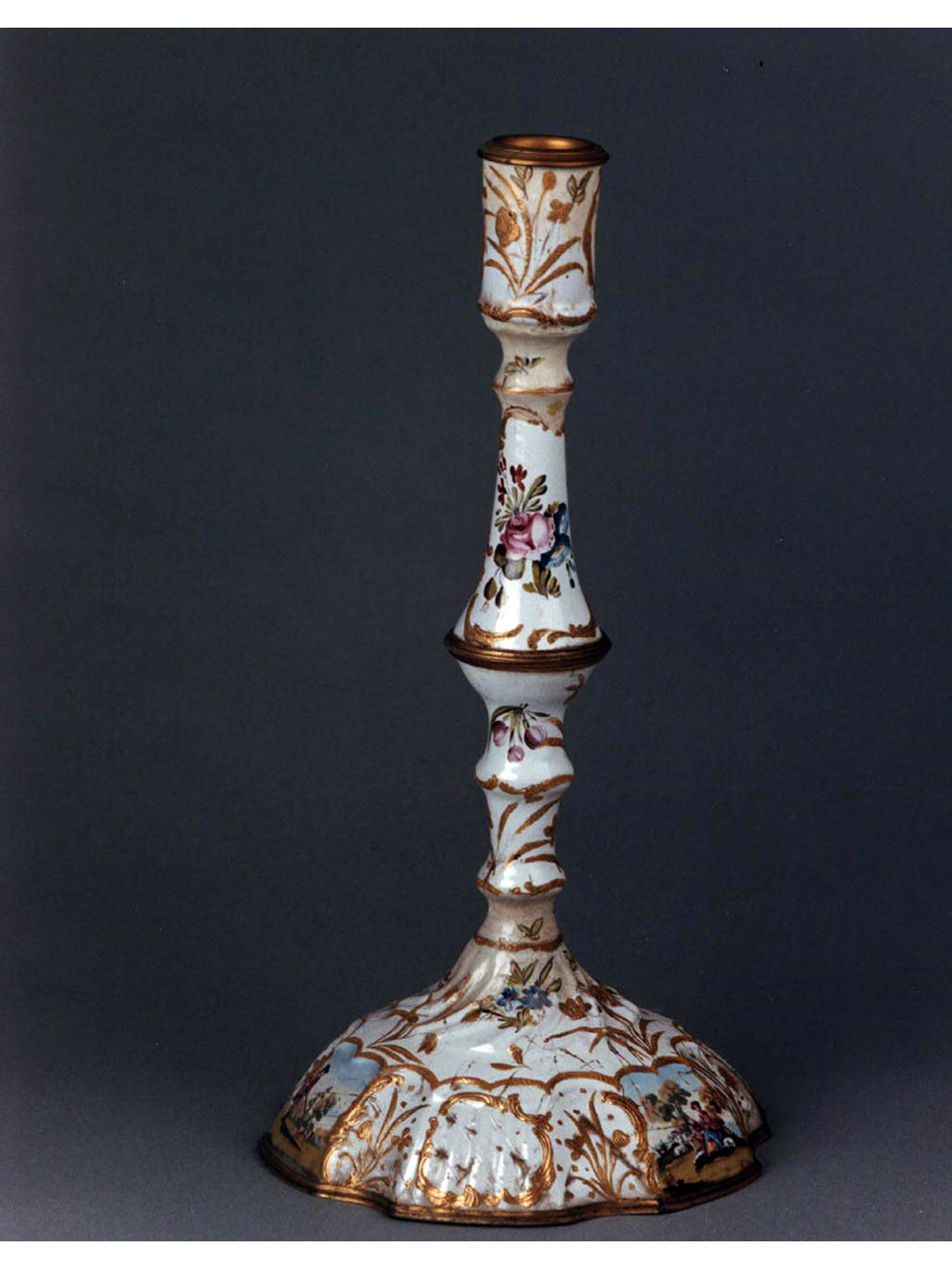 motivi decorativi floreali (candelabro) - bottega inglese (terzo quarto sec. XVIII)