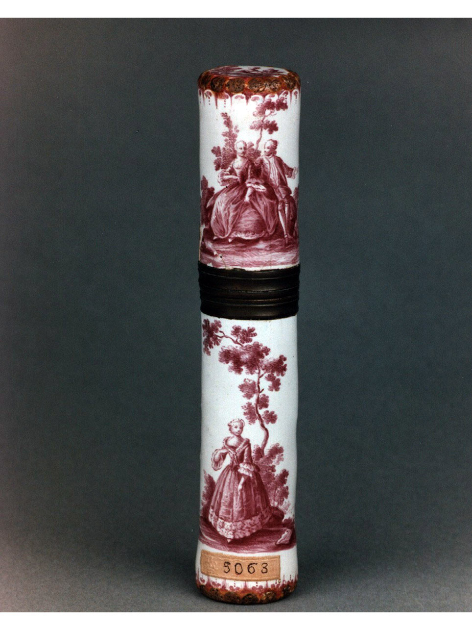 scena campestre con figure (custodia) - bottega tedesca (metà sec. XVIII)