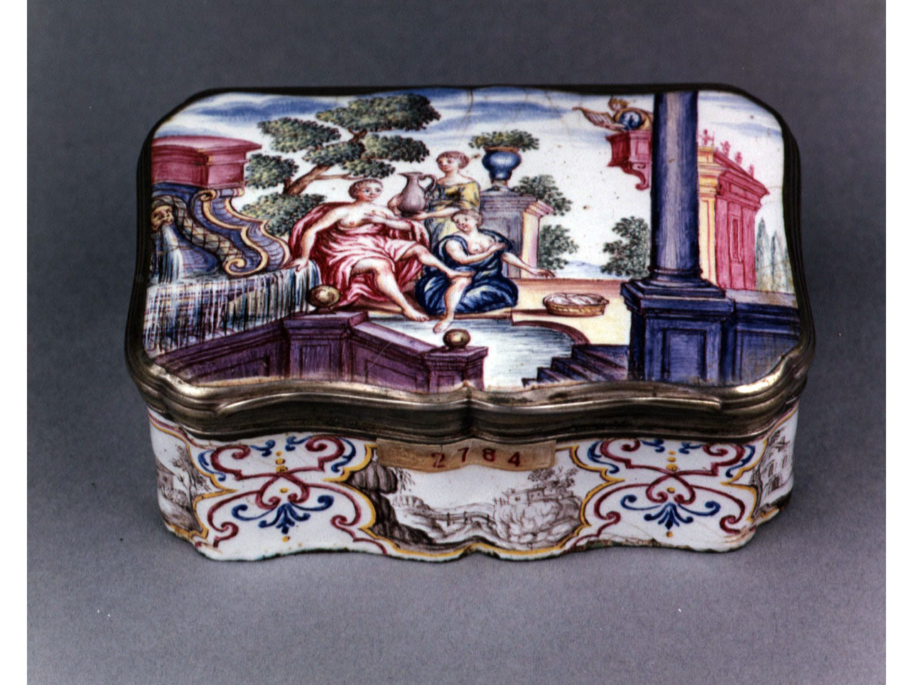 David e Bethsabea (tabacchiera) - bottega tedesca (metà sec. XVIII)