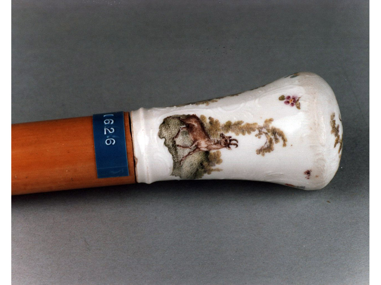 paesaggio con animali (bastone) - manifattura tedesca (seconda metà sec. XVIII)