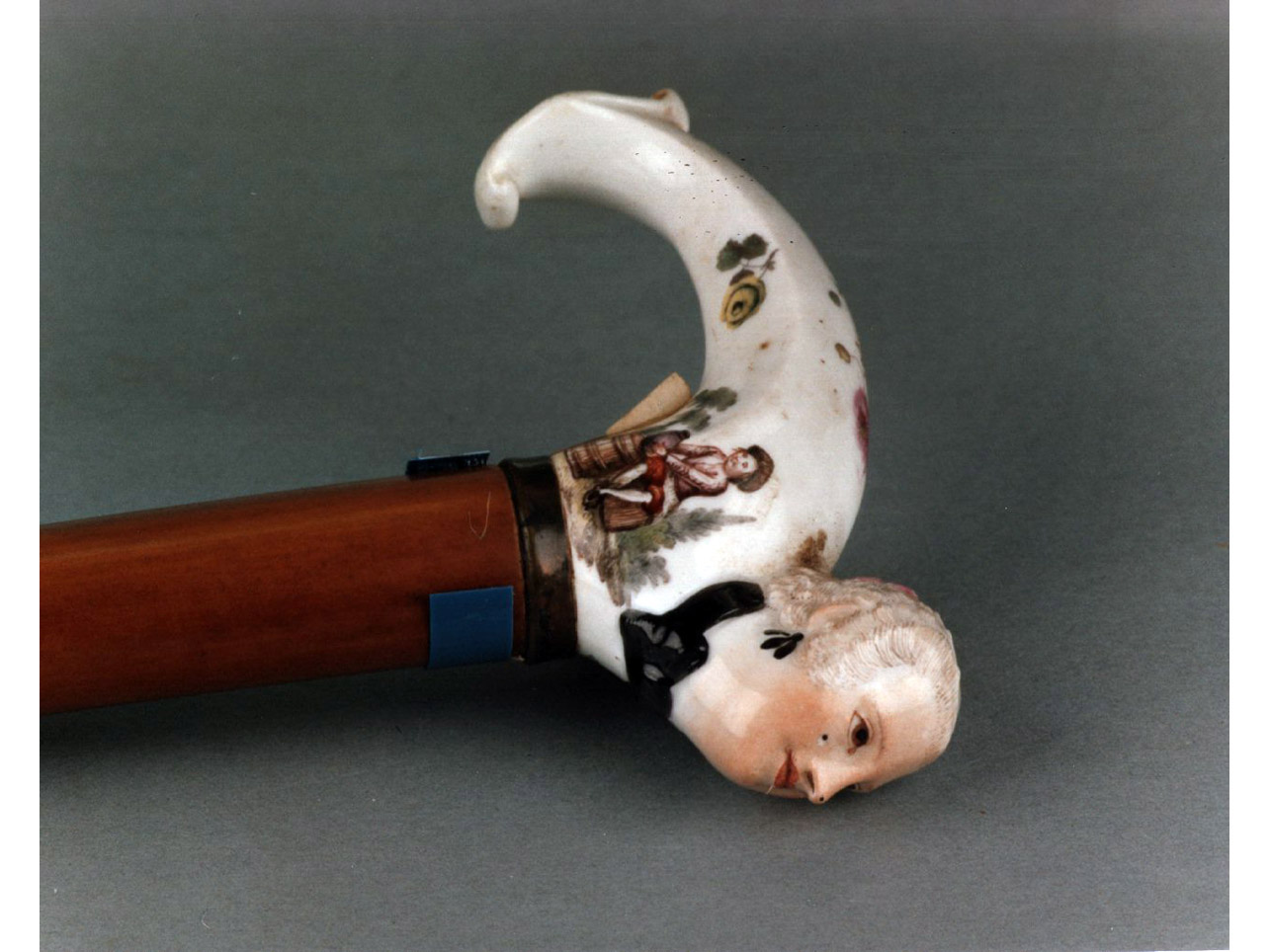 testa di donna (bastone) - manifattura di Meissen (seconda metà sec. XVIII)