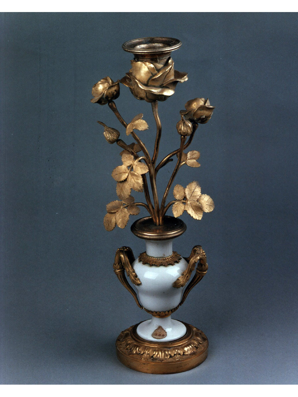 vaso con fiori (candeliere) - manifattura francese (ultimo quarto sec. XVIII)