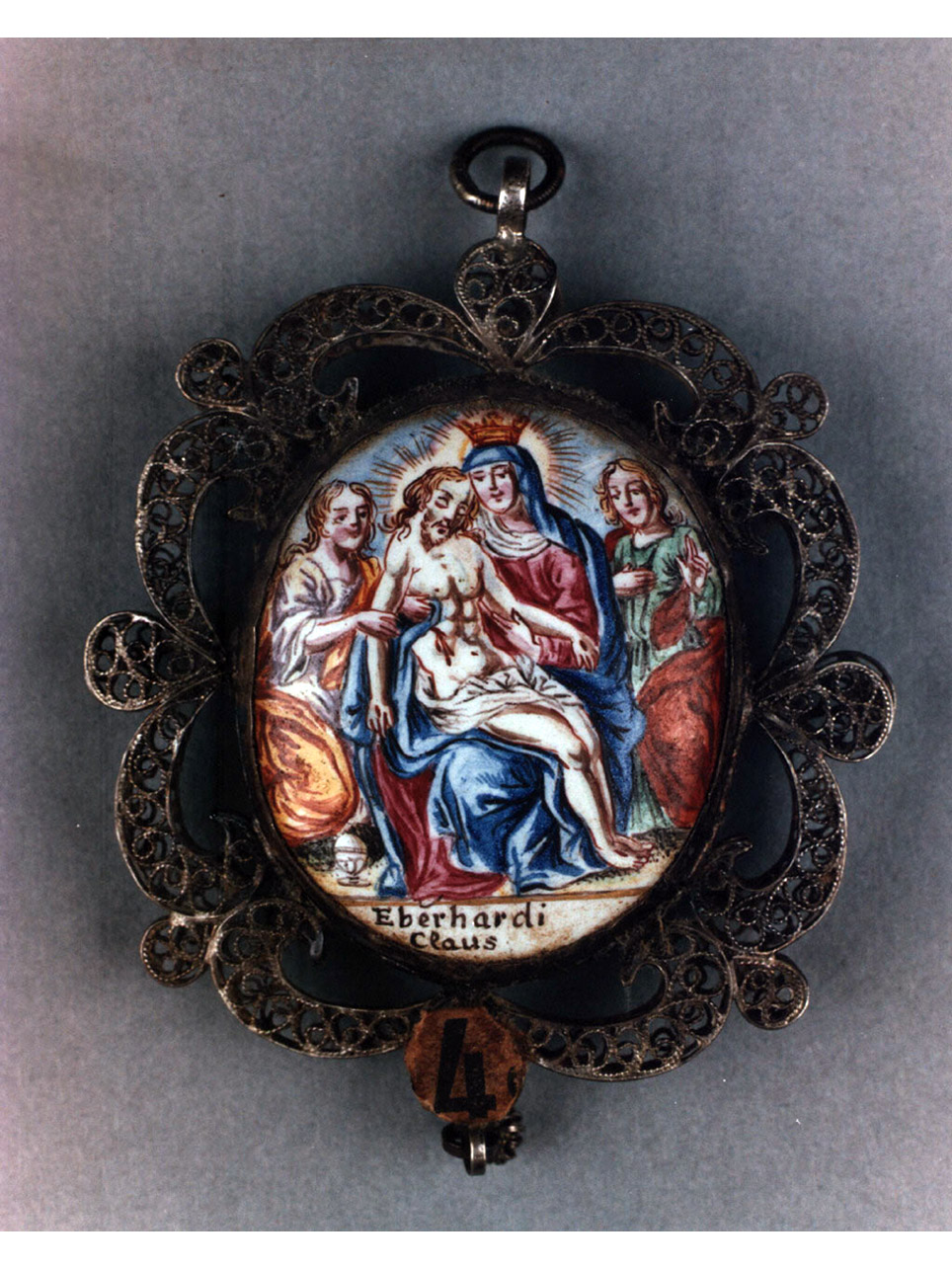 compianto sul Cristo morto (medaglione) - bottega tedesca (fine/inizio secc. XVII/ XVIII)