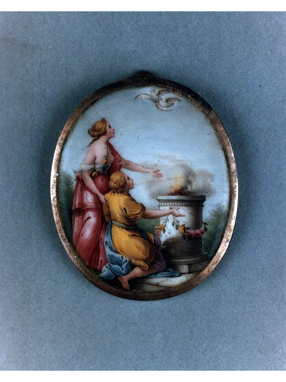 sacrificio pagano (medaglione) - bottega francese (primo quarto sec. XIX)