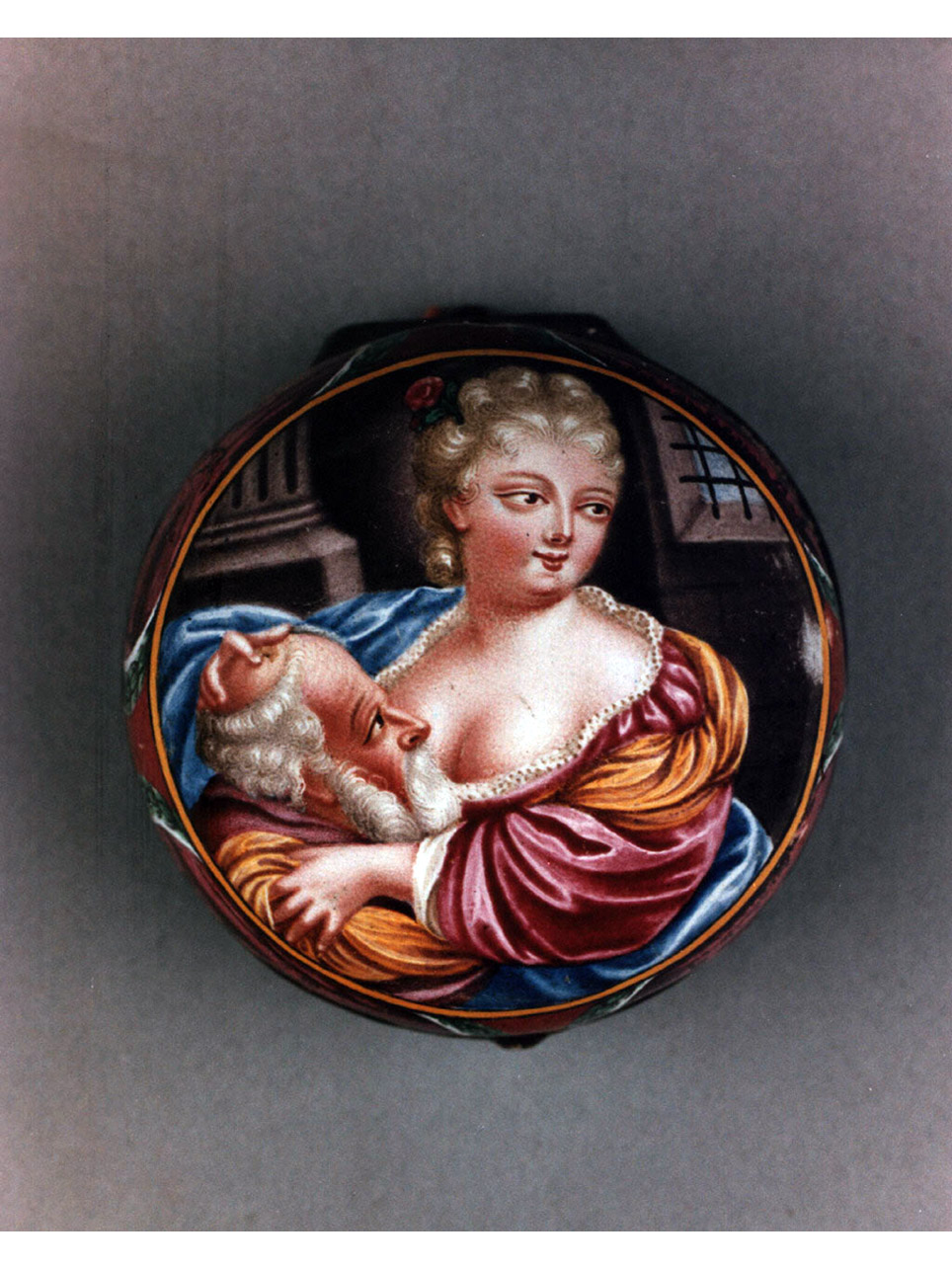 Carità romana (cassa di orologio) di Huaud Jean Pierre (fine/inizio secc. XVII/ XVIII)