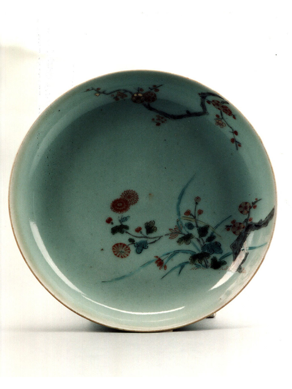 motivi decorativi floreali (piatto) - manifattura giapponese (secc. XVII/ XVIII)