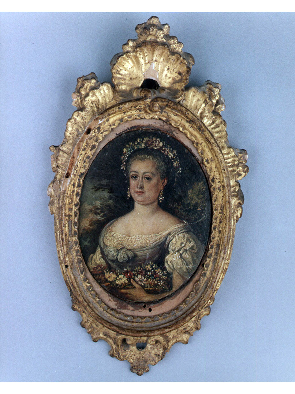 ritratto di donna (miniatura) - ambito fiammingo (inizio sec. XVIII)