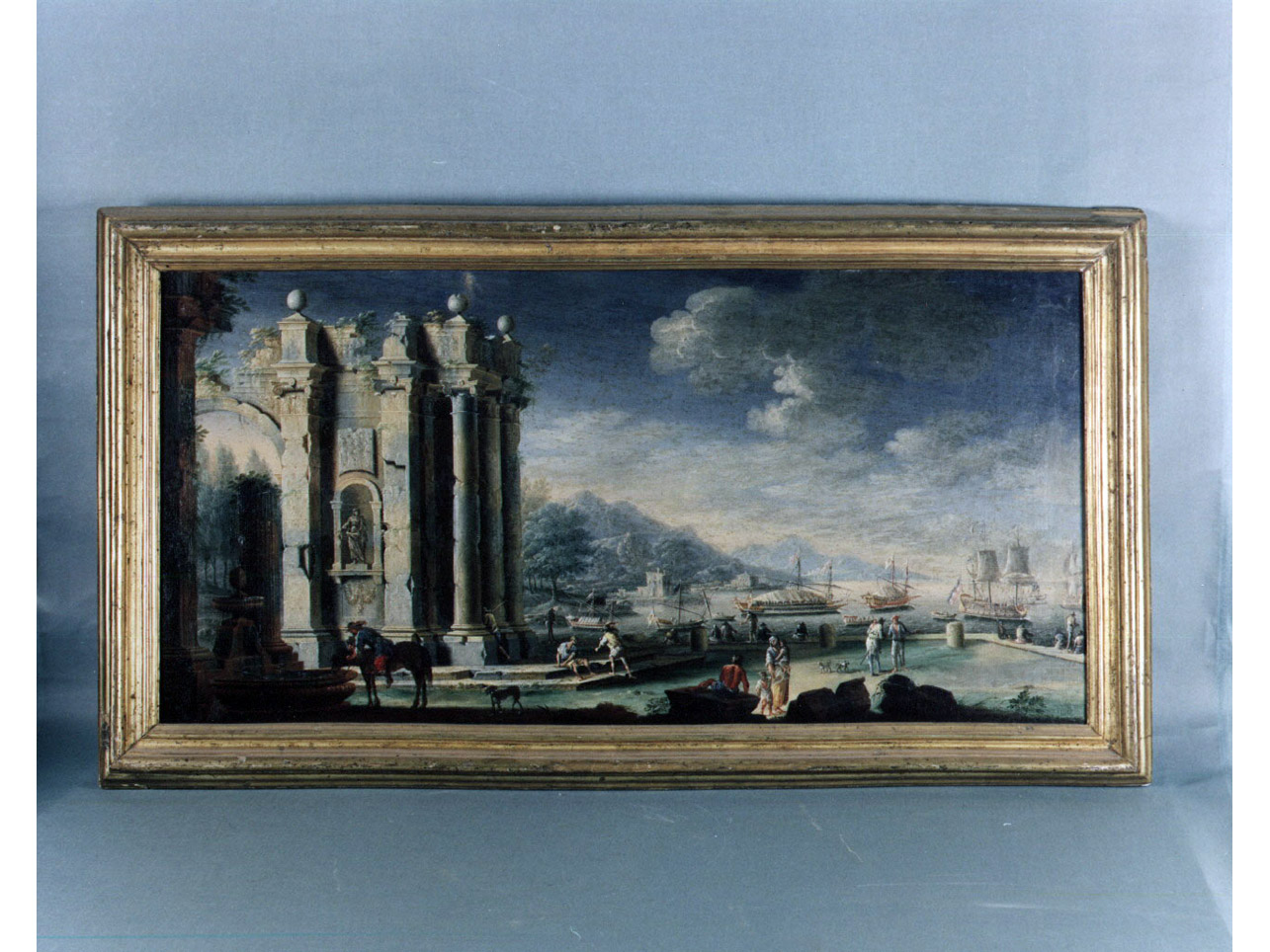 finte architetture con paesaggio (dipinto) di Greco Gennaro detto Mascacotta (inizio sec. XVIII)