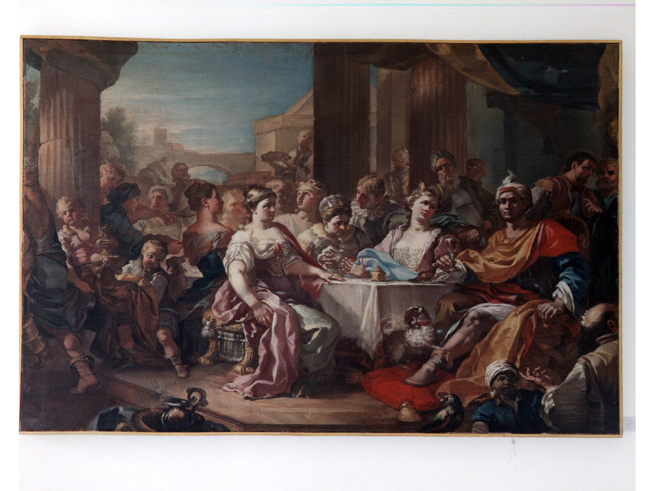 convito di baldassarre (dipinto) di Rossi Nicola Maria (sec. XVIII)