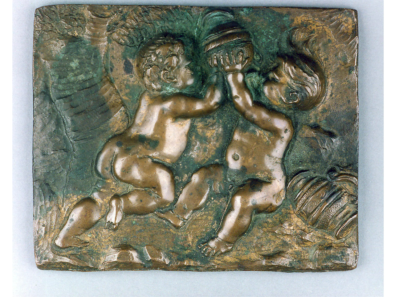 putti (placchetta) - bottega fiamminga (prima metà sec. XVII)