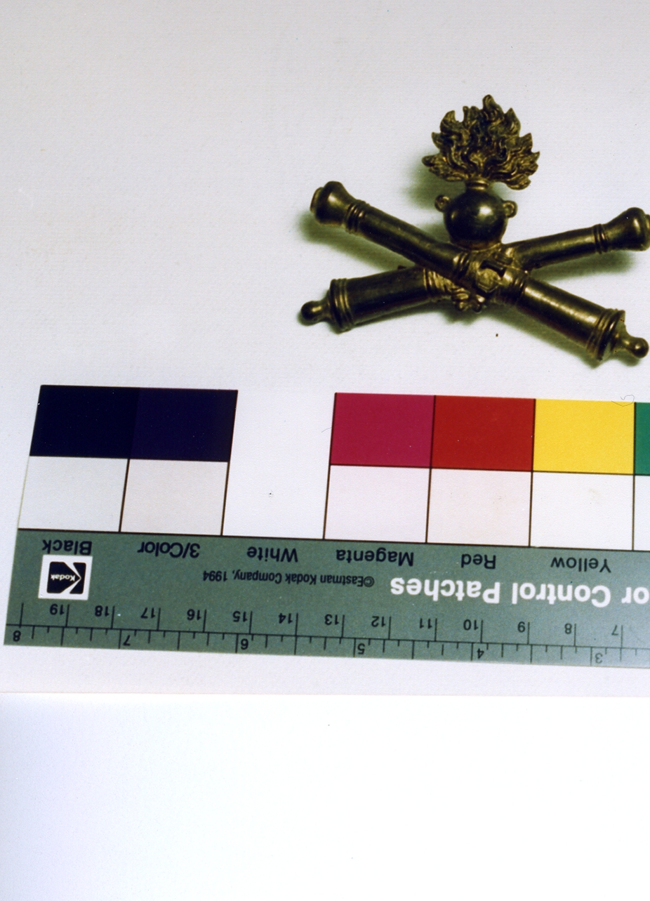 cannoni con granata (placca) - bottega napoletana (sec. XIX)