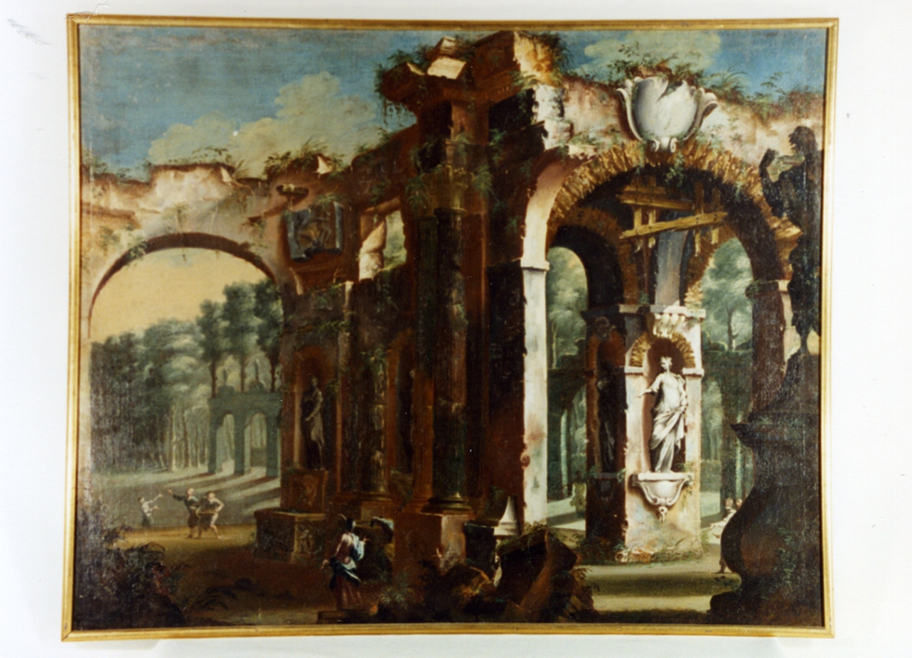paesaggio con rovine (dipinto) di Dal Re Vincenzo (metà sec. XVIII)