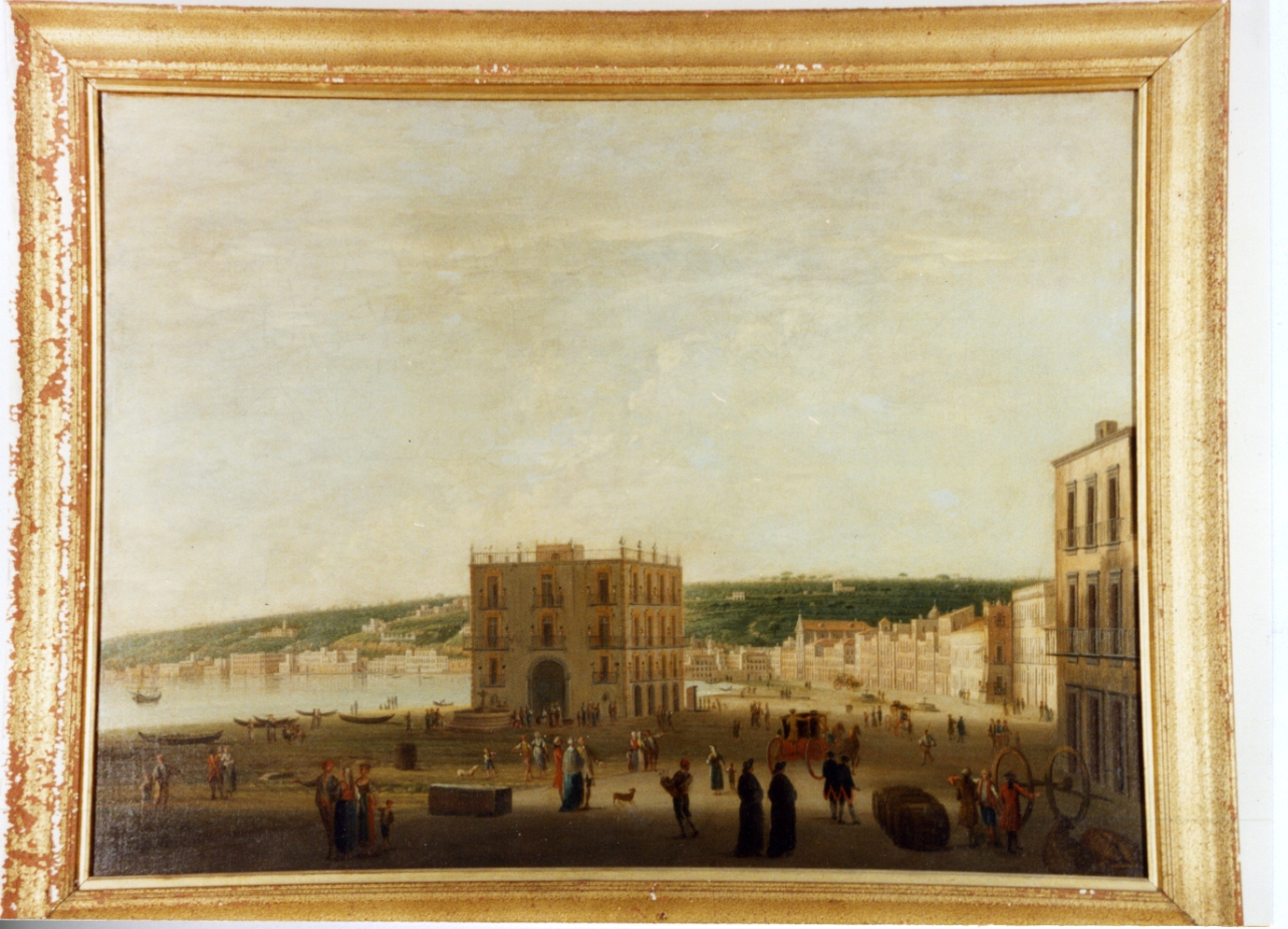 veduta della Riviera di Chiaia a Napoli (dipinto) di Ricciardelli Gabriele (sec. XVIII)