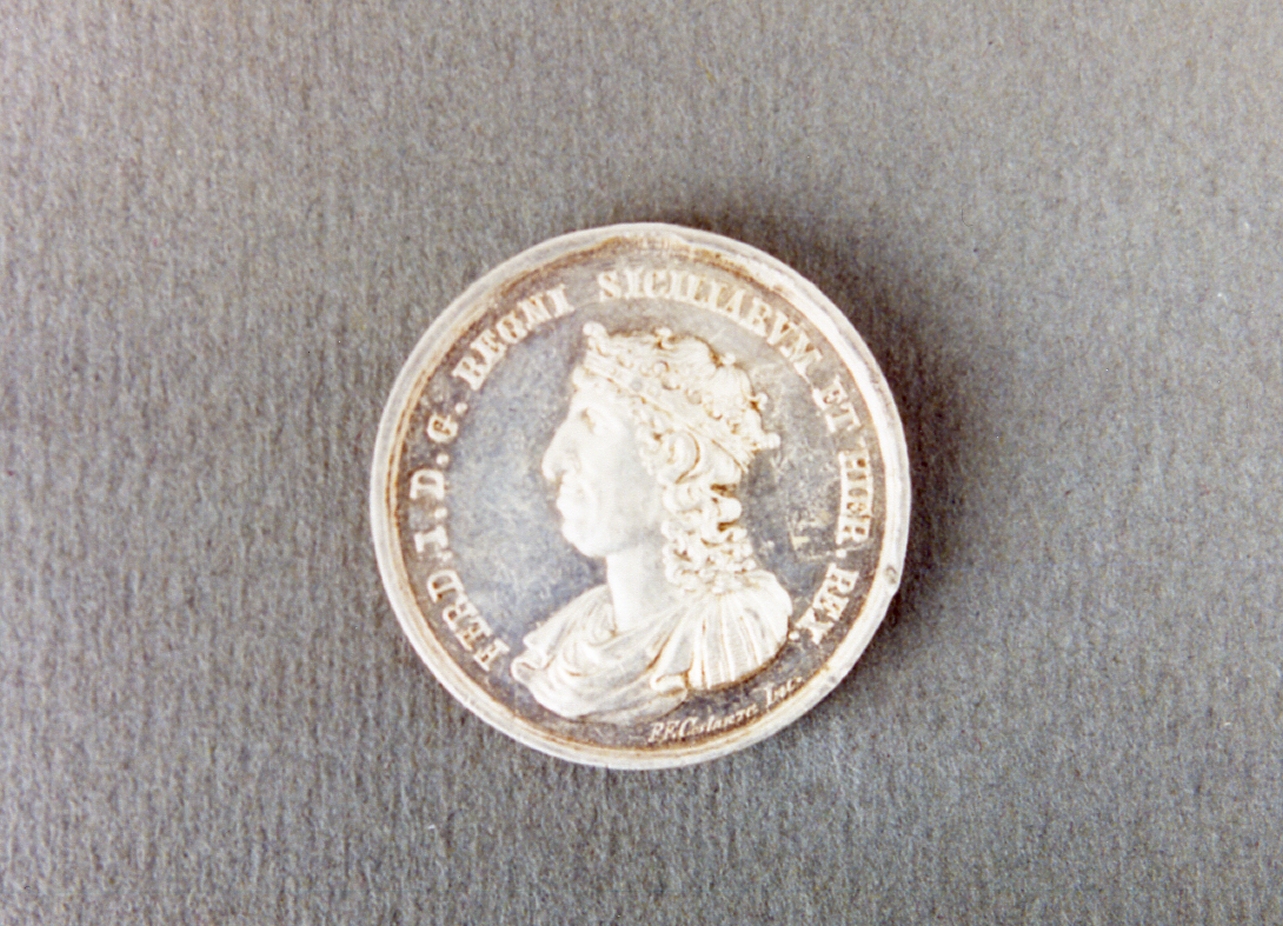 ritratto d'uomo (medaglia) di Costanzo Francesco (sec. XIX)