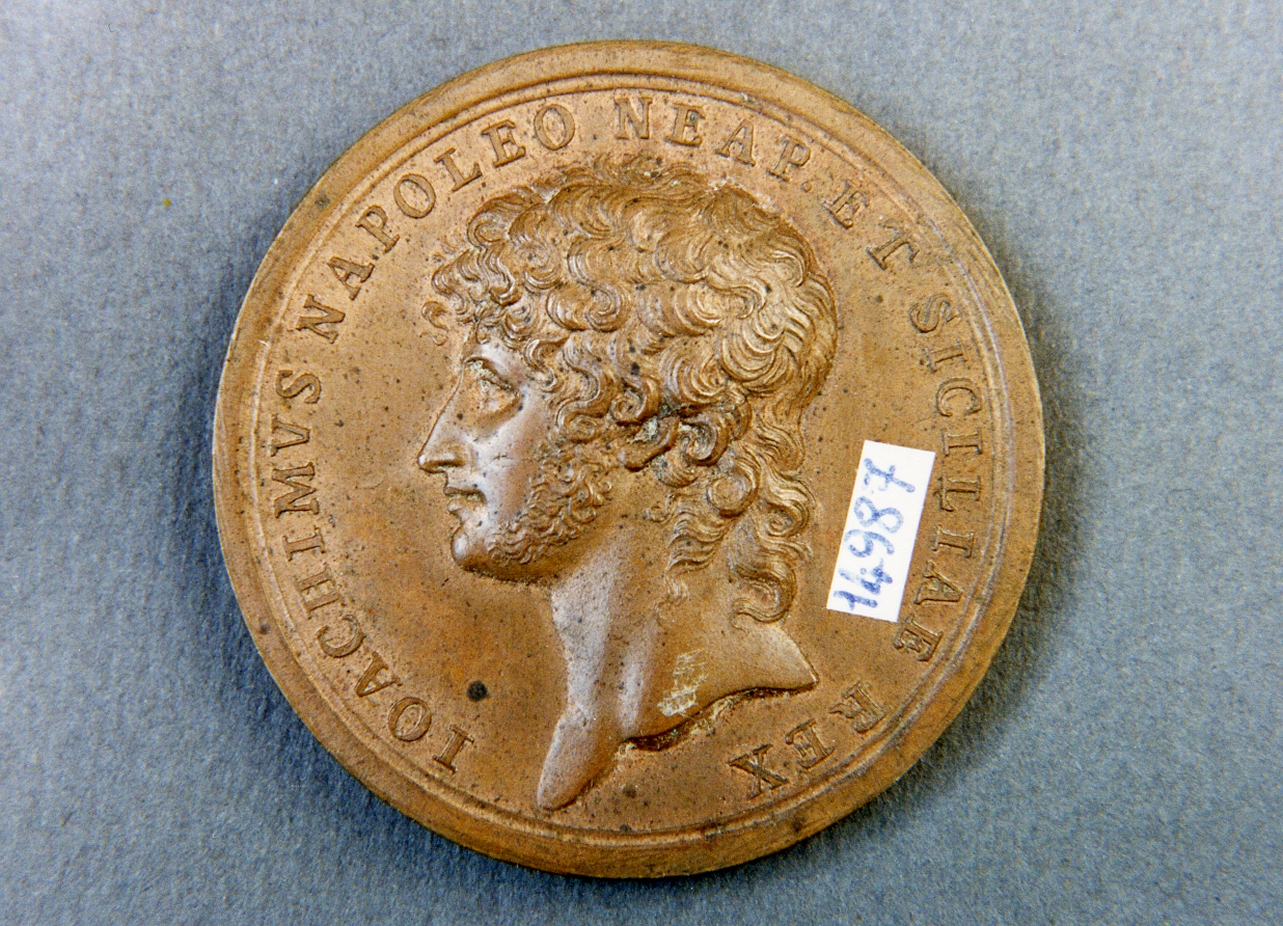 ritratto d'uomo (medaglia) - bottega napoletana (sec. XIX)