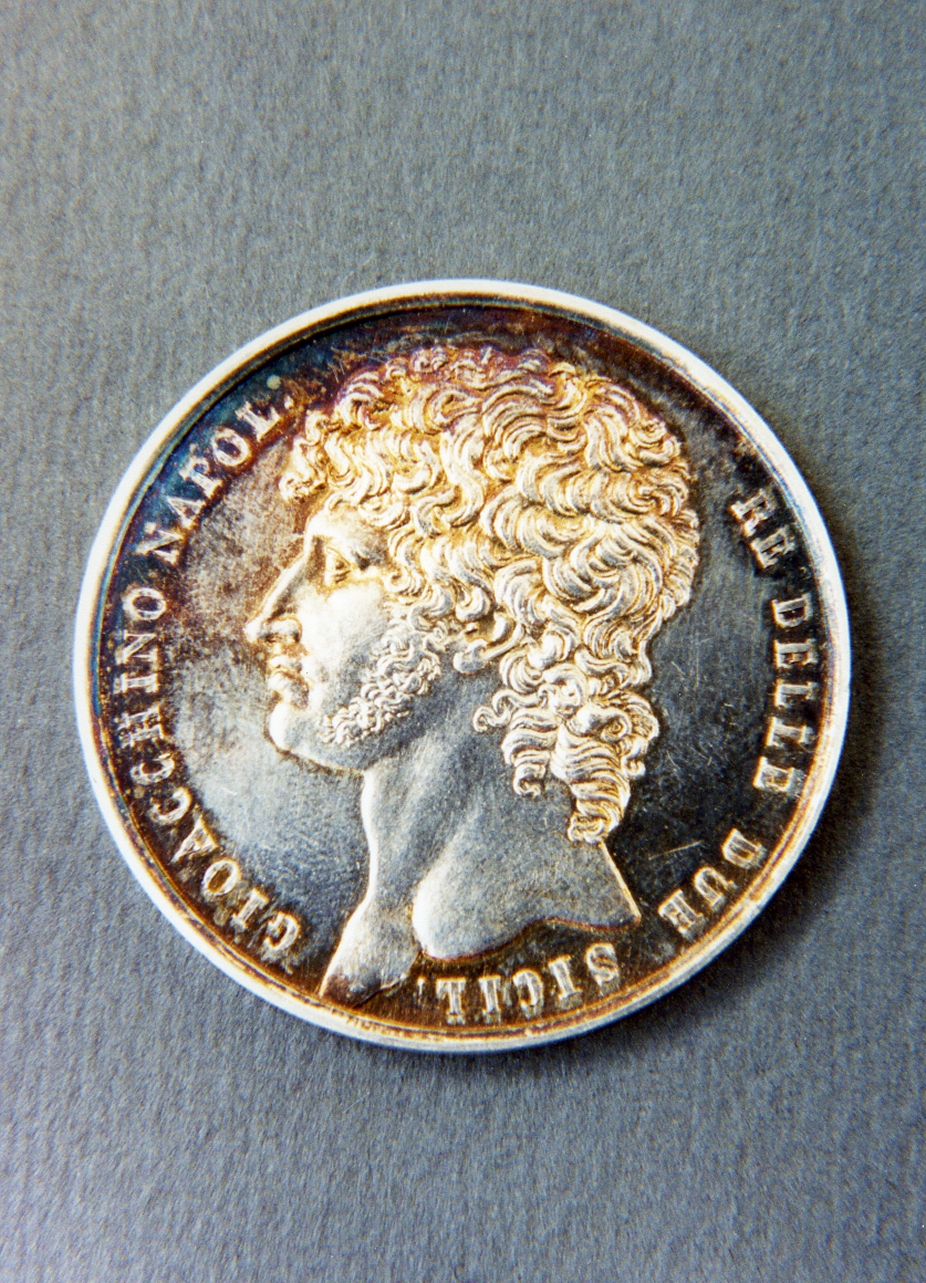 ritratto d'uomo (medaglia) - bottega napoletana (sec. XIX)