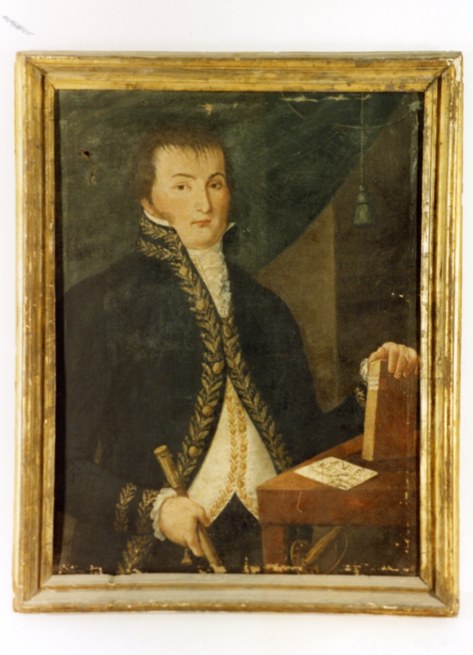 ritratto d'uomo (dipinto) - ambito napoletano (sec. XIX)