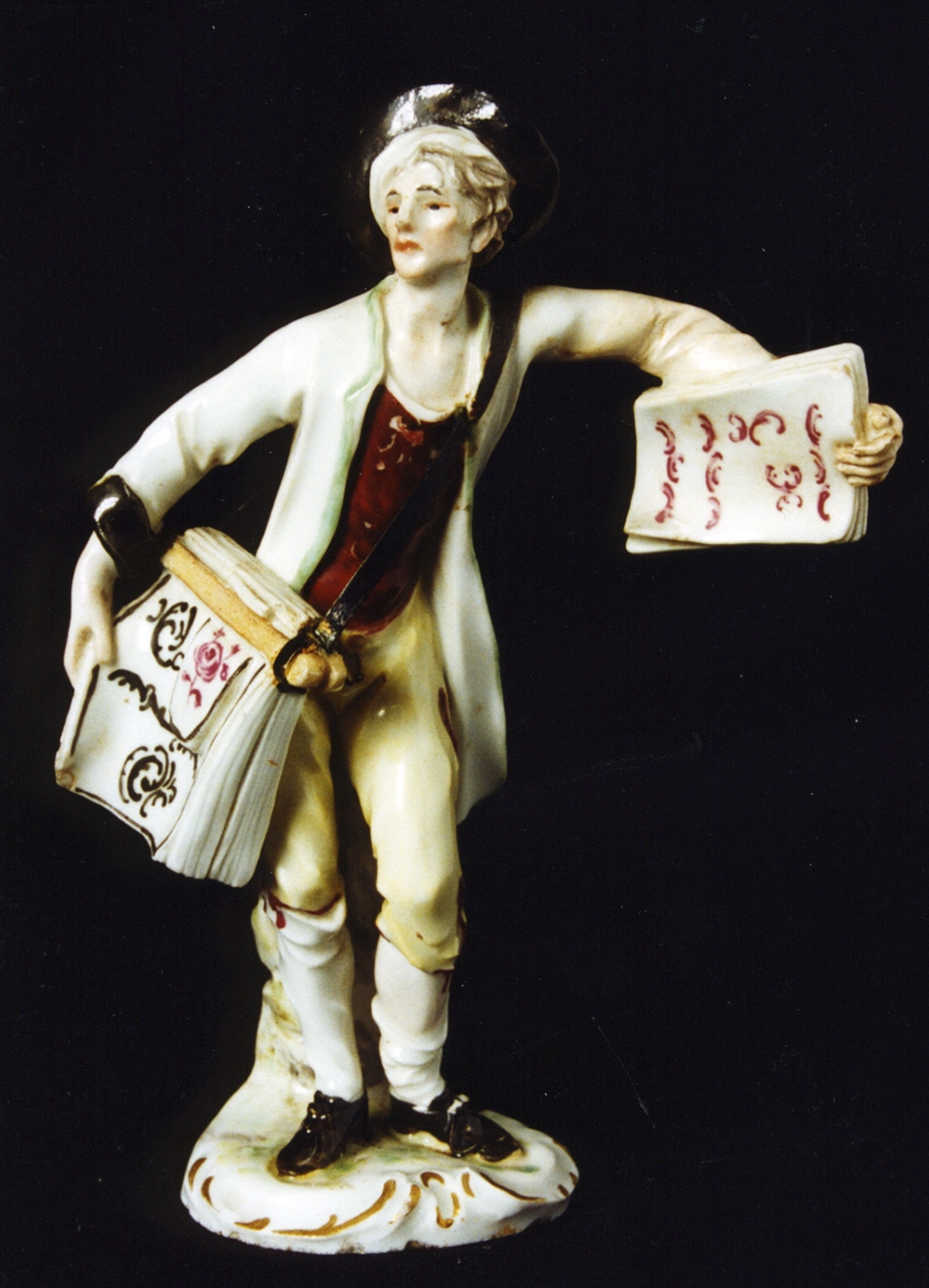 venditore di giornali (statuetta) - manifattura di Ludwigsburg (sec. XVIII)
