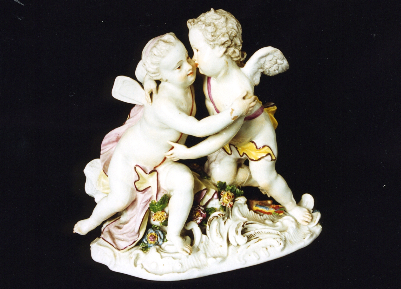 Cupido e Psiche (scultura miniaturistica) - manifattura di Meissen (sec. XVIII)