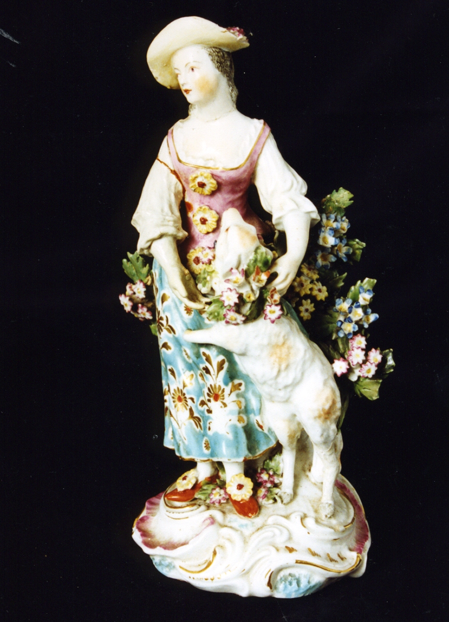 figura femminile (statuetta) - manifattura di Chelsea (sec. XVIII)