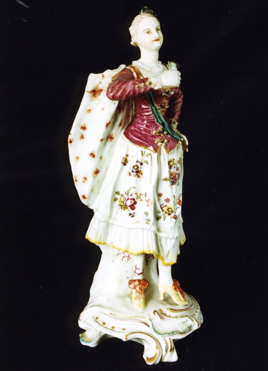 figura femminile (statuetta) - manifattura di Chelsea (sec. XVIII)