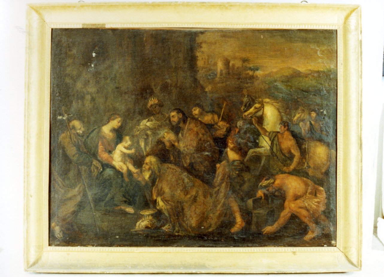 adorazione dei Re Magi (dipinto) di De Simone Niccolò (metà sec. XVII)
