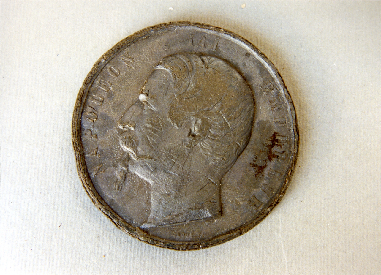 ritratto d'uomo (medaglia) di Caqué Armand Auguste (sec. XIX)