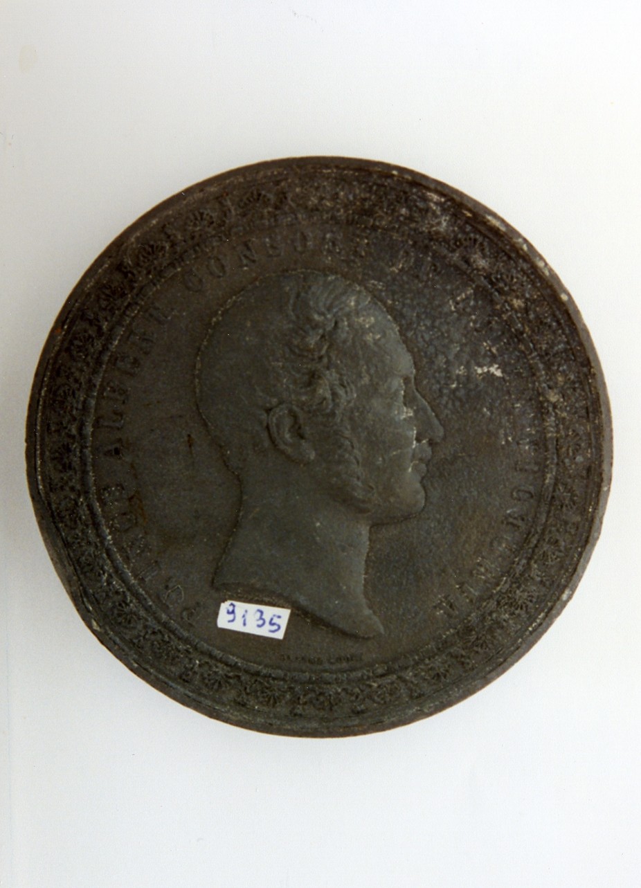 ritratto d'uomo (medaglia) - bottega inglese (sec. XIX)