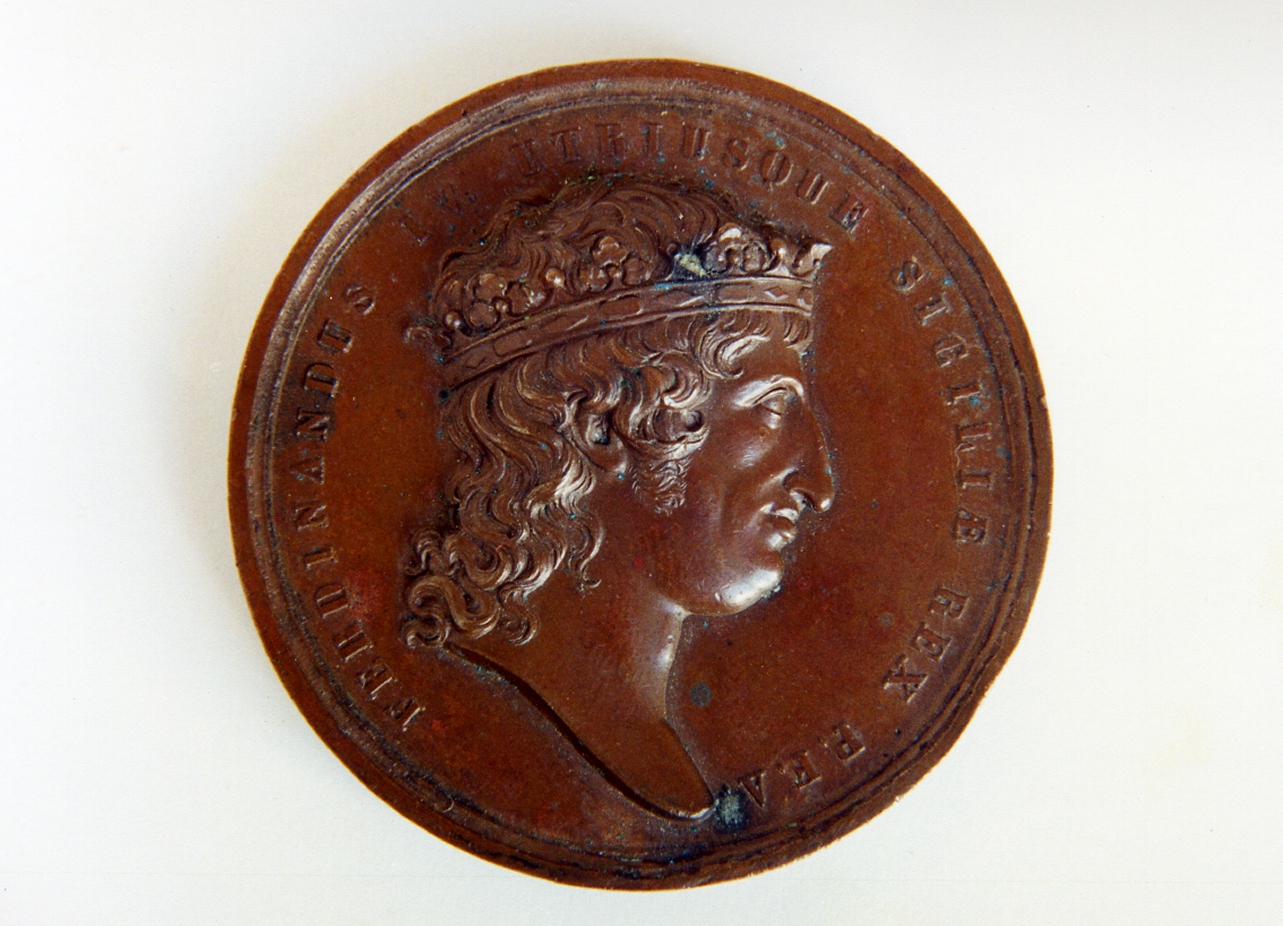 ritratto d'uomo (medaglia) - bottega italiana (sec. XIX)