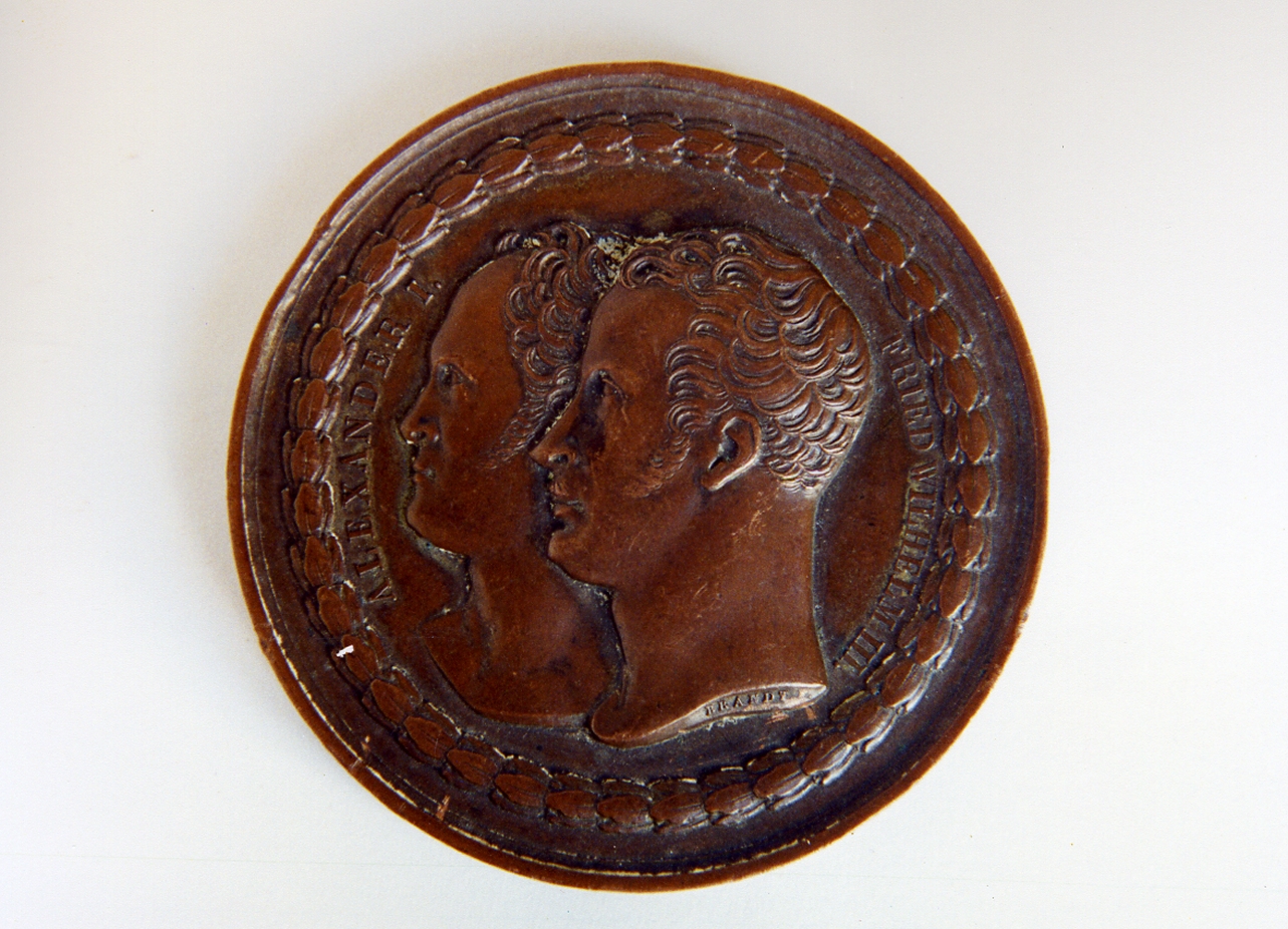 ritratto d'uomo (medaglia) di Brandt Henry François (sec. XIX)