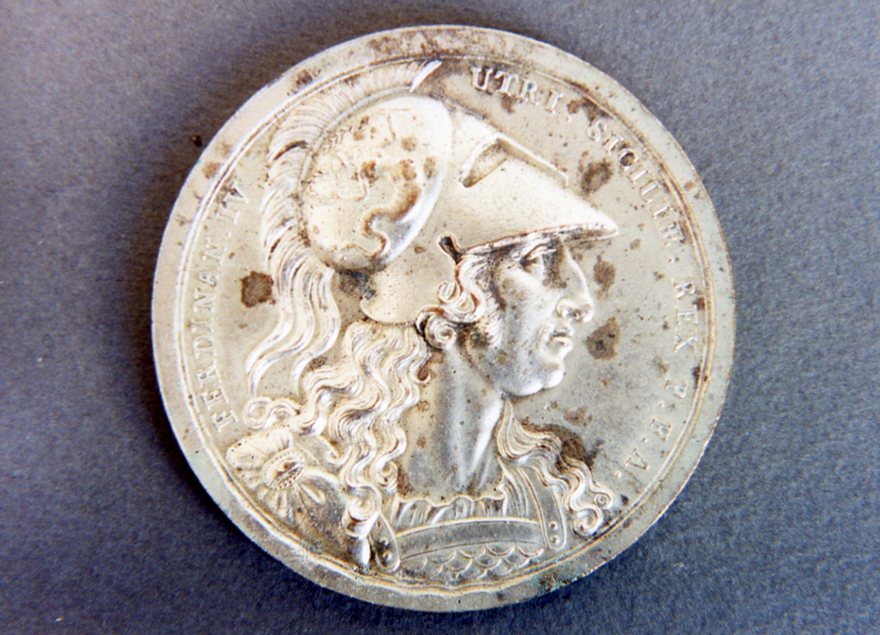 ritratto d'uomo (medaglia) - bottega italiana (sec. XVIII)