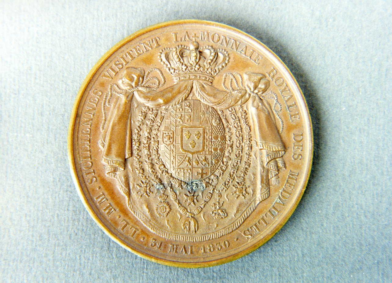 ritratto d'uomo (medaglia) - bottega francese (sec. XIX)