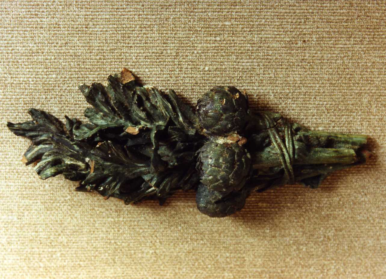 fascio di carciofi (scultura miniaturistica) - bottega napoletana (secc. XVIII/ XIX)