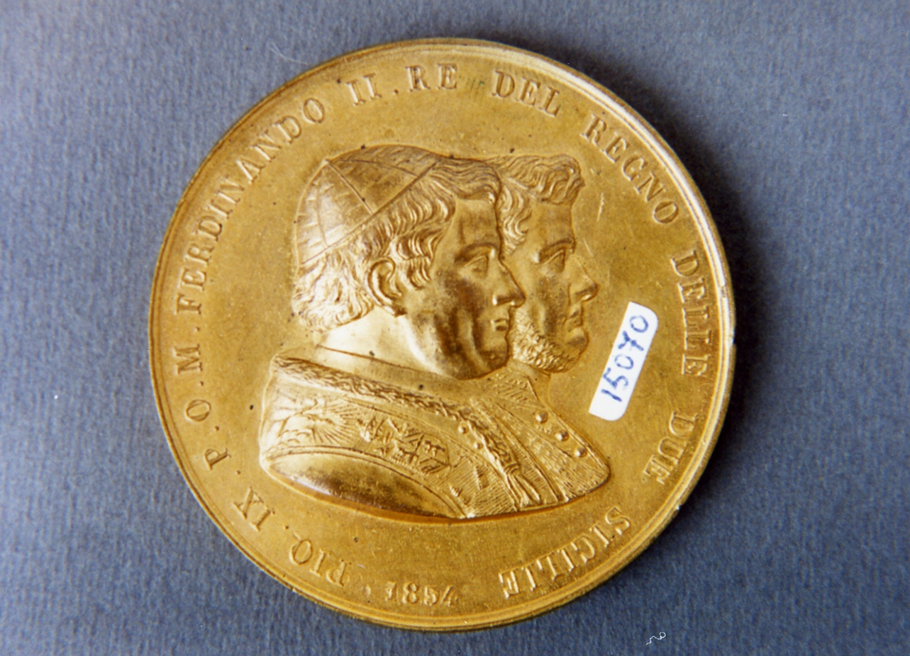 ritratto d'uomo (medaglia) - bottega italiana (sec. XIX)