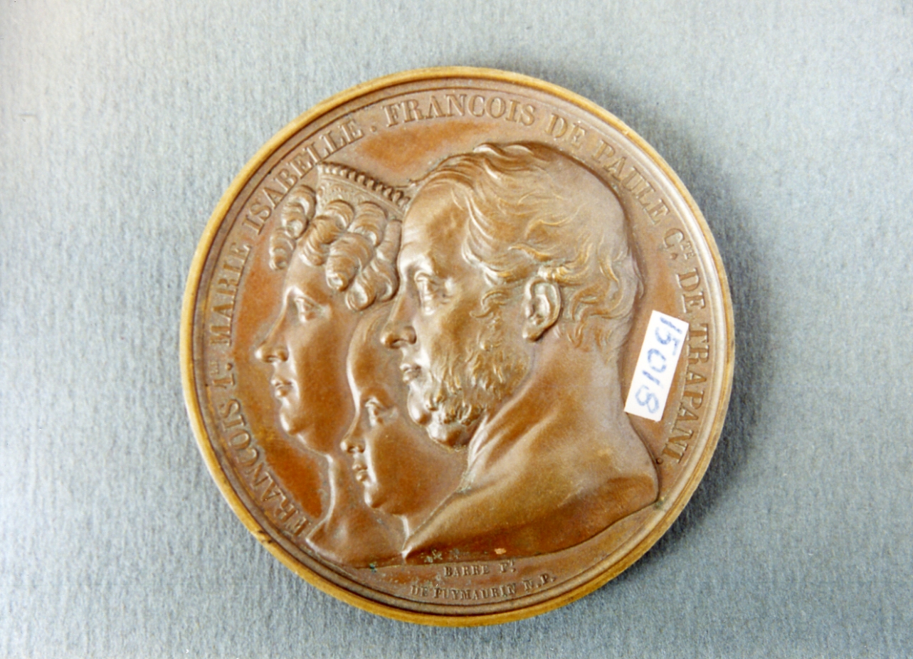 ritratto d'uomo (medaglia) - bottega italiana (sec. XIX)