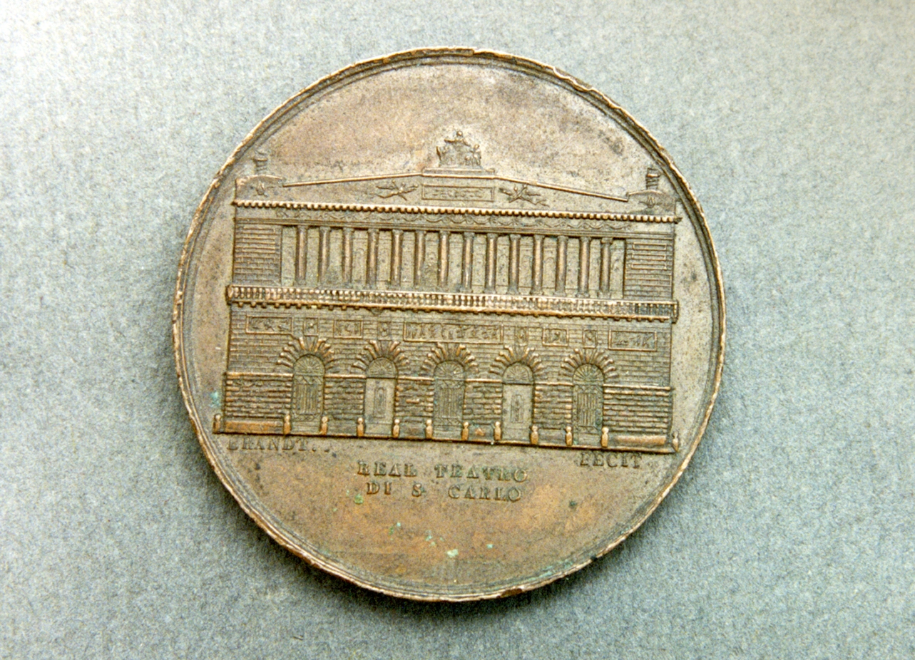veduta di città (medaglia) di Brandt Henry François (sec. XIX)