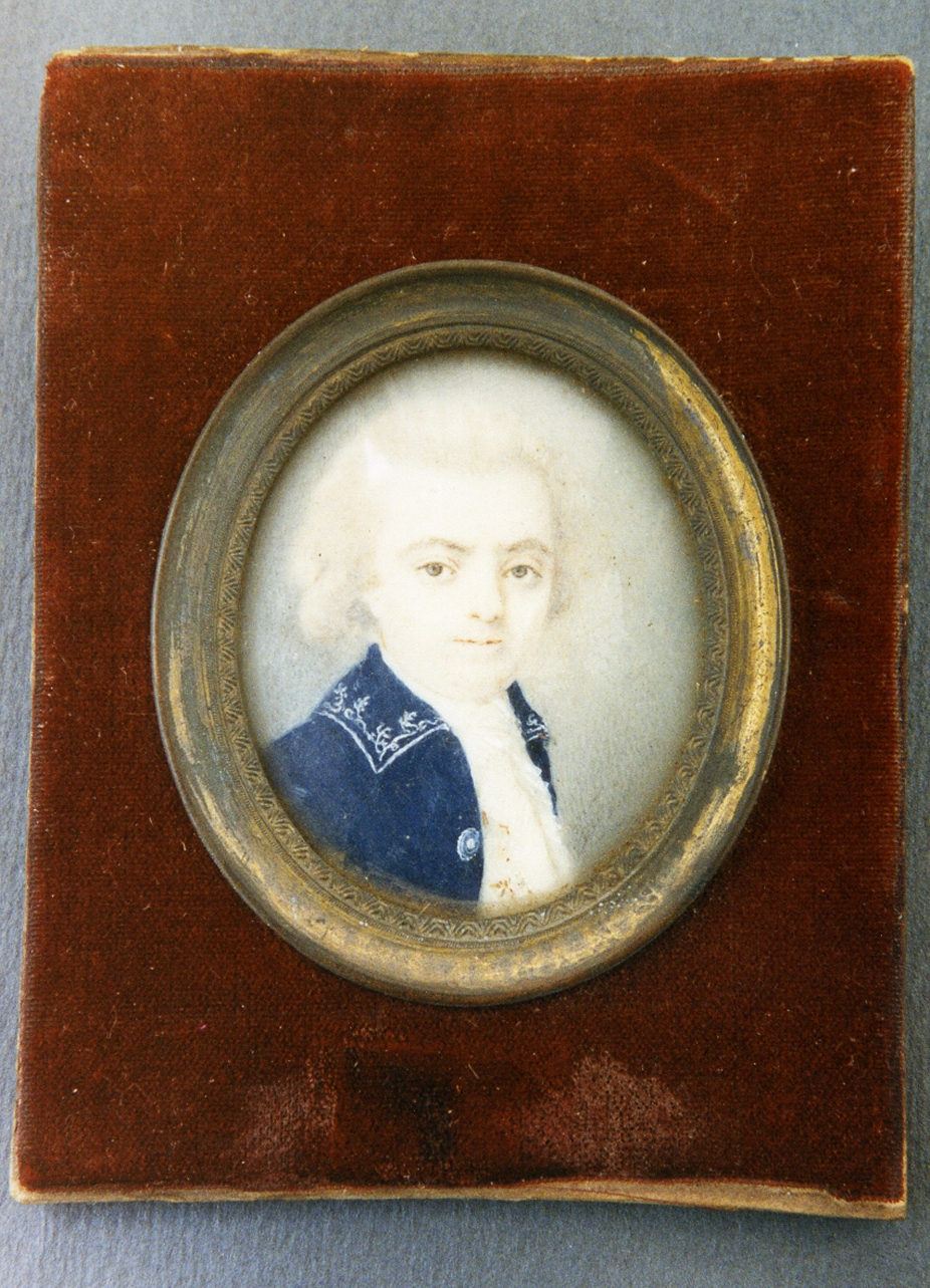 ritratto d'uomo (miniatura) - ambito italiano (sec. XVIII)