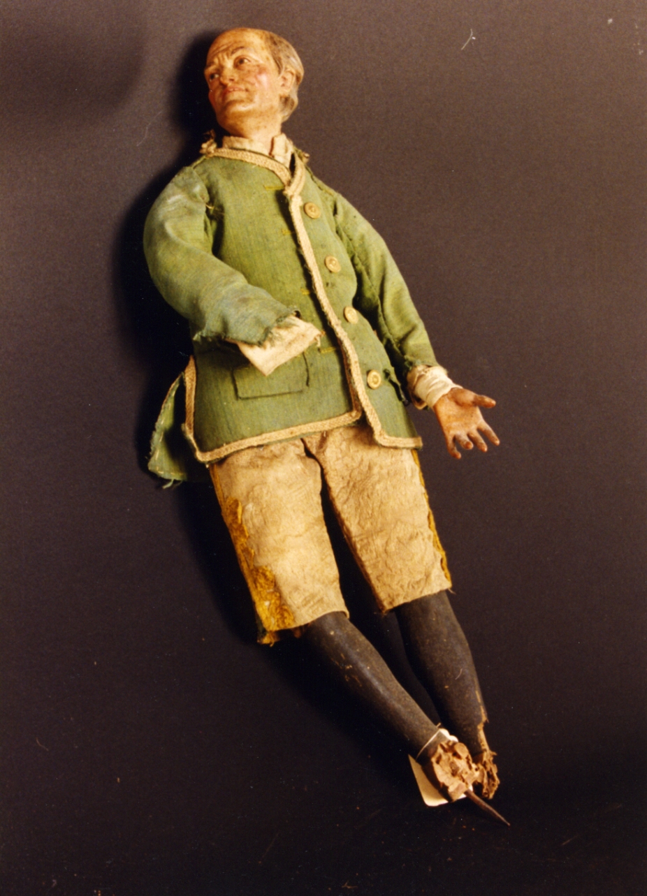 figura maschile (statuetta di presepio) di Mosca Lorenzo (fine/inizio secc. XVIII/ XIX)