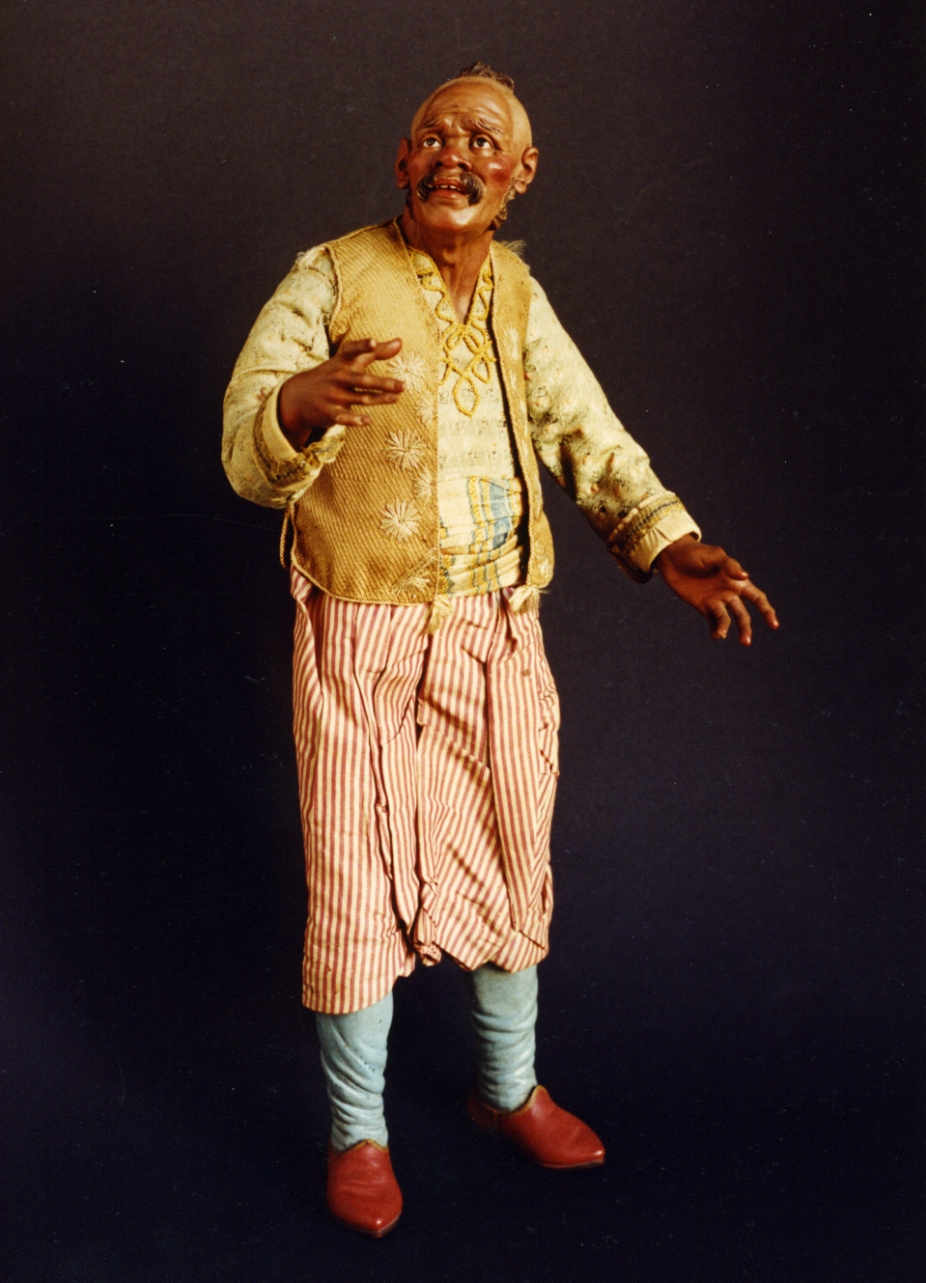figura maschile (statuetta di presepio) di Sammartino Giuseppe (bottega) (fine/inizio secc. XVIII/ XIX)