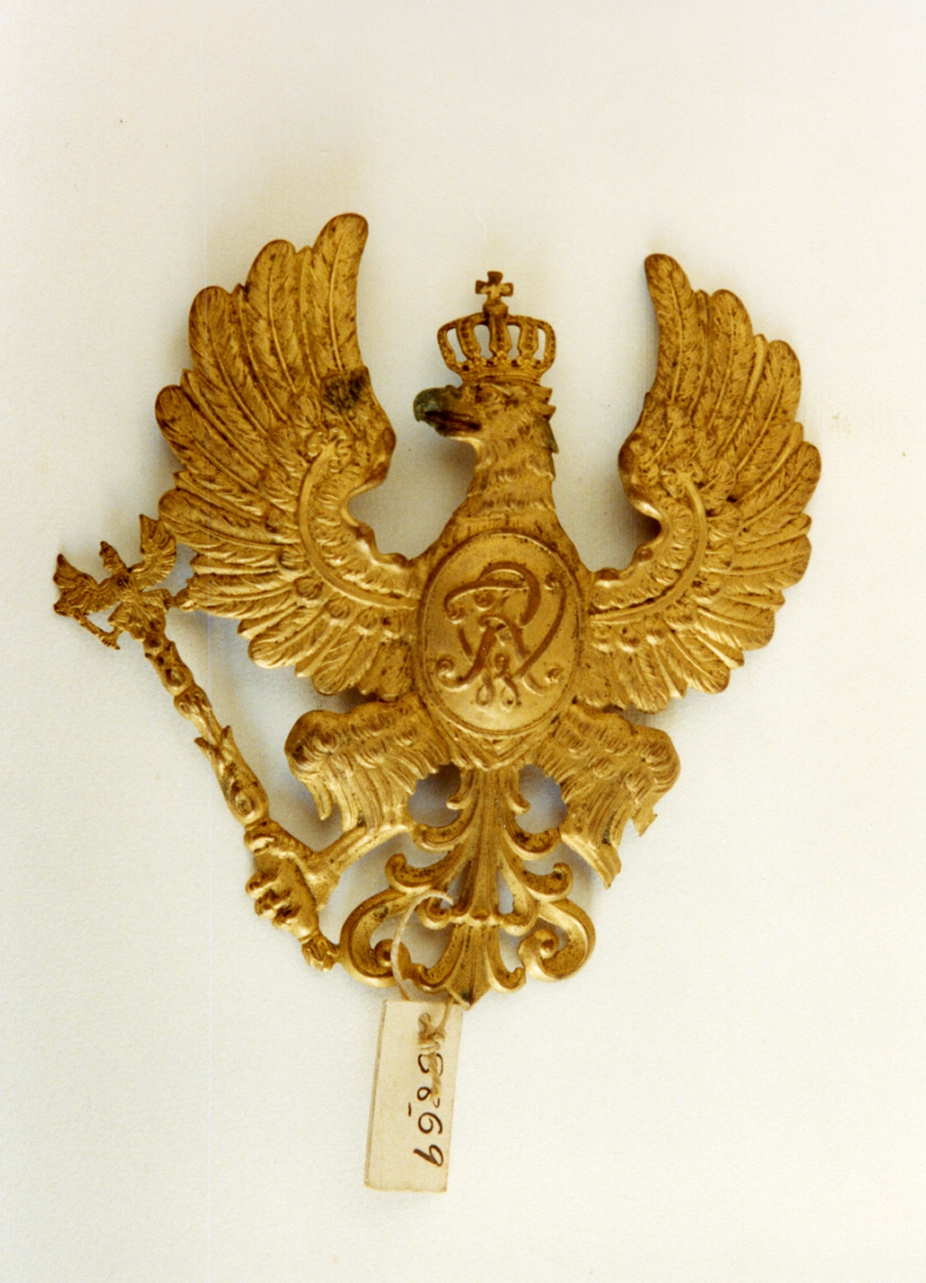 aquila coronata (placca) - bottega tedesca (sec. XIX)