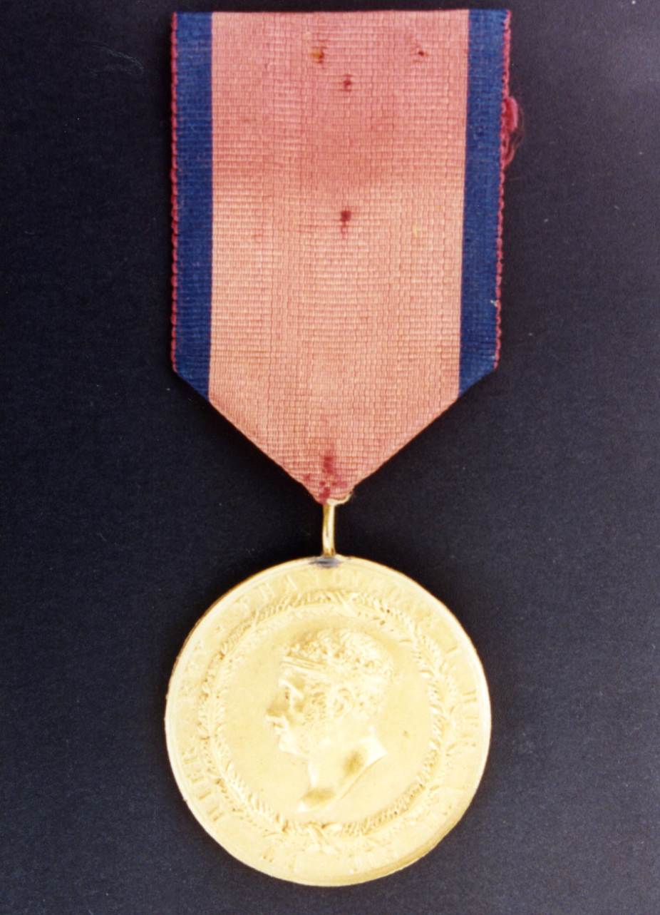 ritratto d'uomo (medaglia) - bottega italiana (sec. XIX)