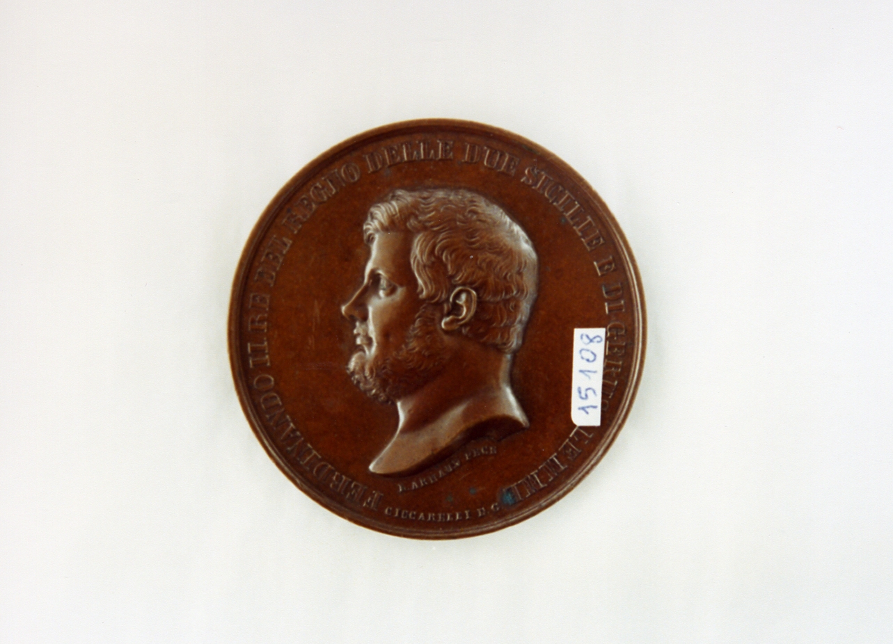 ritratto d'uomo (medaglia) di Arnaud Luigi (sec. XIX)