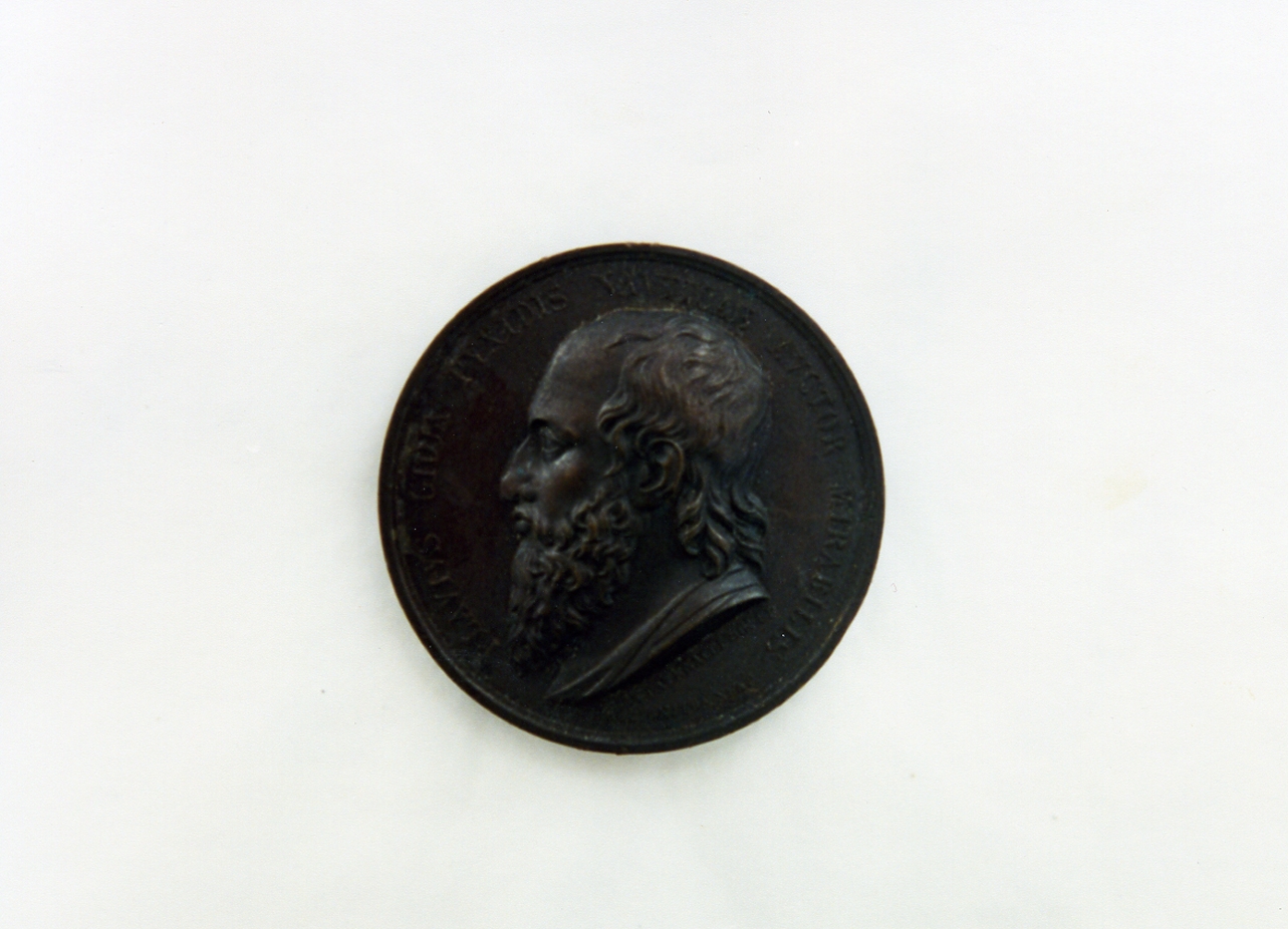 ritratto d'uomo (medaglia) di Catenacci Vincenzo, Taglioni L, Arnaud Luigi (metà sec. XIX)