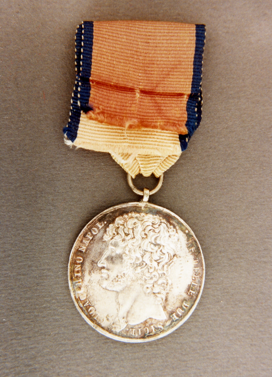 ritratto d'uomo (medaglia) - bottega napoletana (sec. XIX)