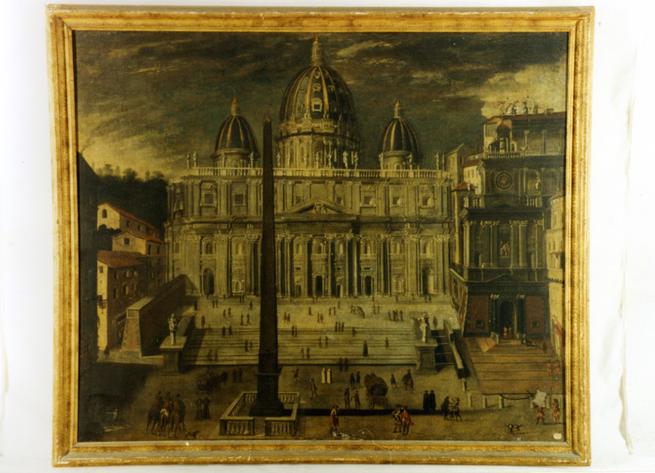 veduta della Basilica di San Pietro (dipinto) di Barra Didier (metà sec. XVII)