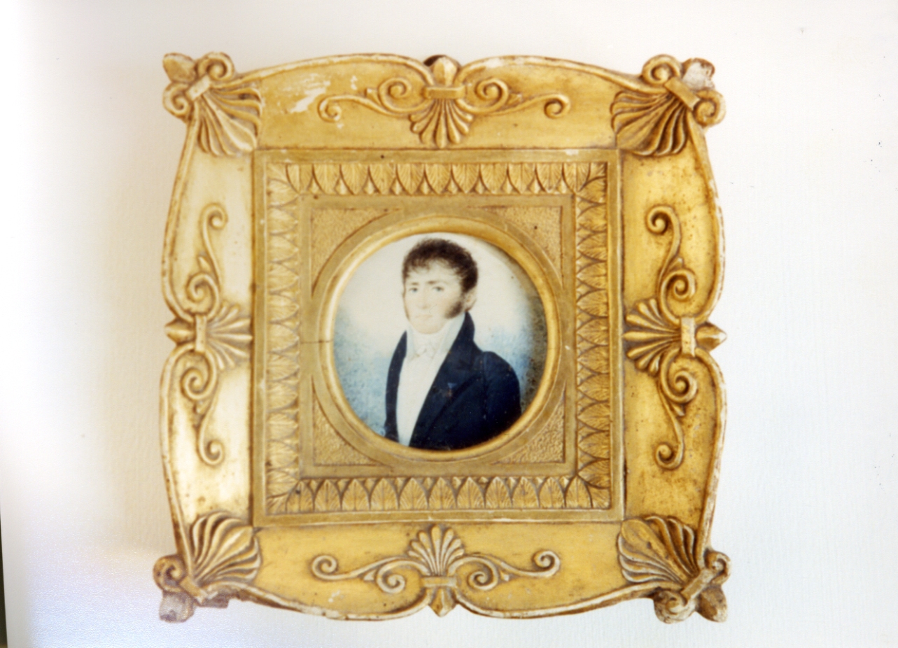 ritratto d'uomo (miniatura) - bottega italiana (sec. XIX)