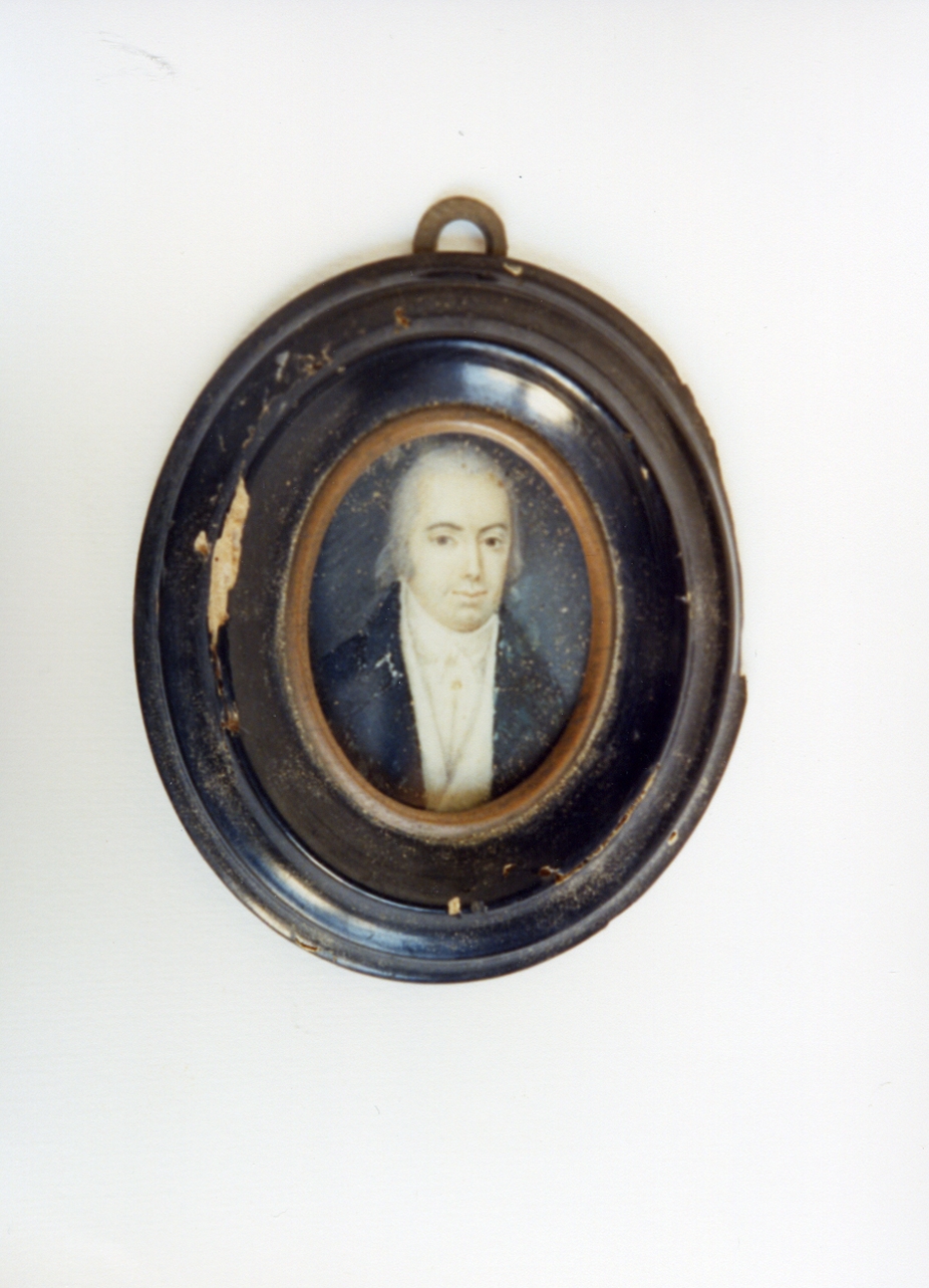 ritratto d'uomo (miniatura) - bottega italiana (sec. XIX)