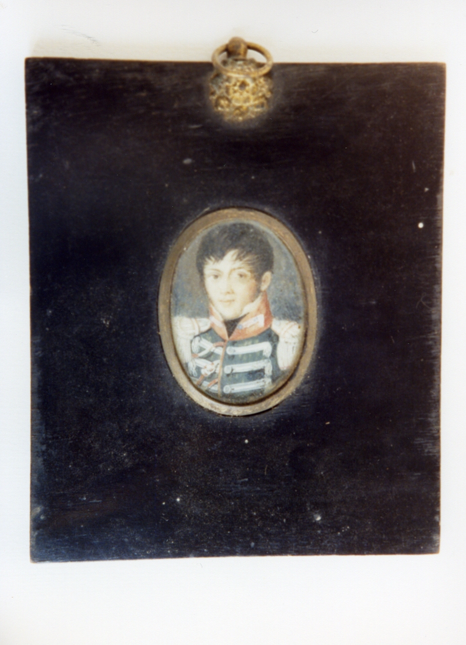 ritratto d'uomo (miniatura) - bottega italiana (sec. XIX)